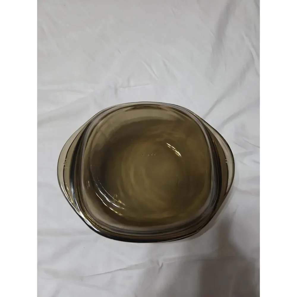 Vintage Amber Gold Glass Casserole PYREX Mexico With Lid 3055